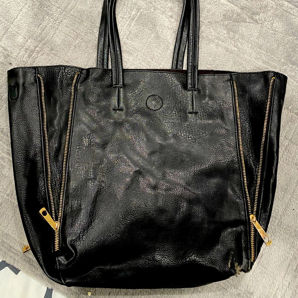 Italian leather tote bag